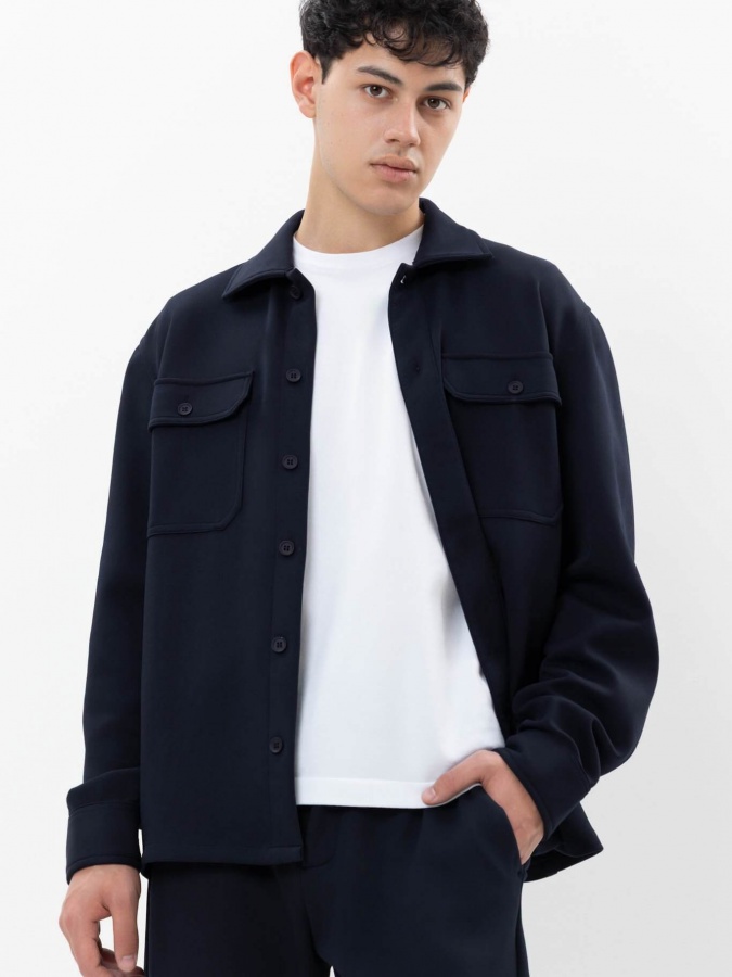 Ветровка короткая длина Navy L SS25CR1-27-21337