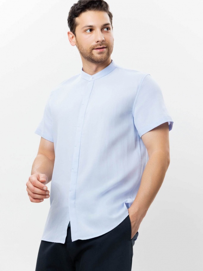 Moviy M ko'ylak qisqa qisma  SS25CR2-19-21868