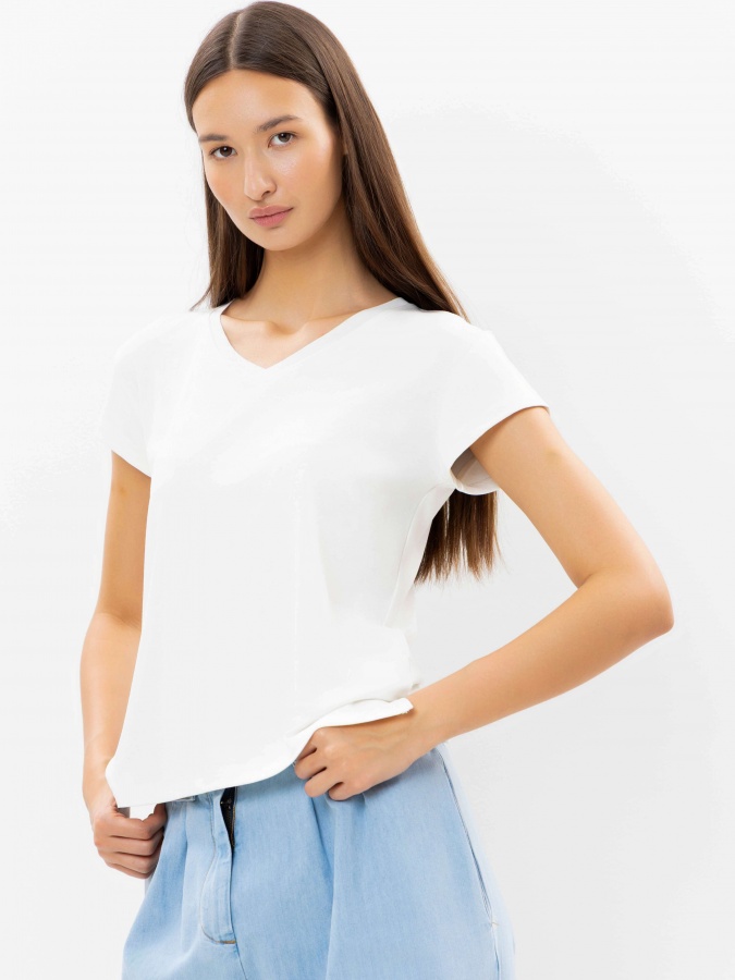 Женская футболка White L SS25WES-21550