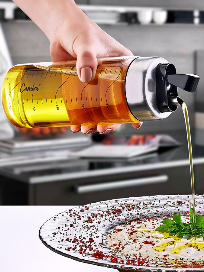 Стеклянный контейнер для масла с автоматически открывающейся крышкой Kitchen Life Tiktak 500 мл MCH08455