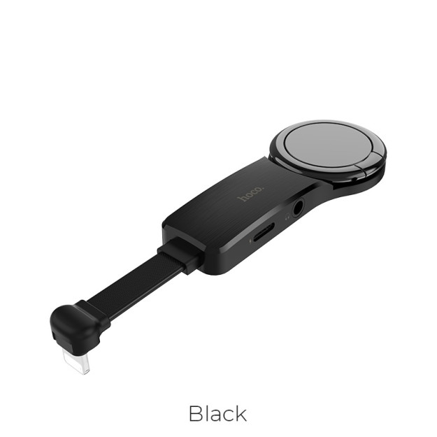 Adapter ushlagichi Lightning - 3,5mm Hoco LS23 Le Tour ushlagichli halqali