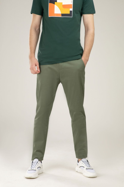 Chinos Terra Pro, erkaklar uchun, chinos yashil 32 SS21CA3N-45-10117