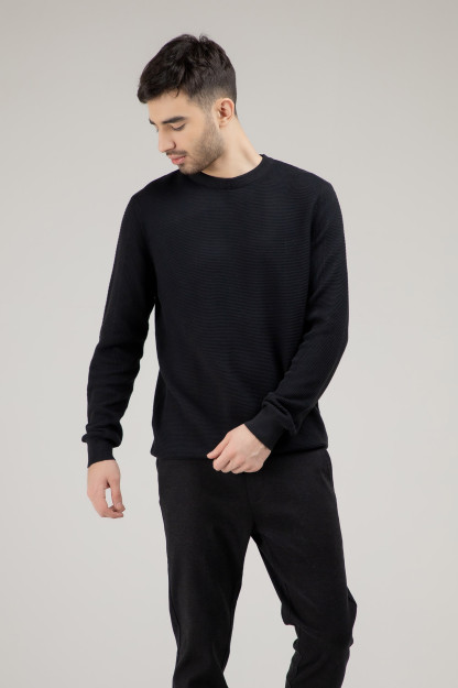 Jumper uzoq qisma Terra Pro, erkaklar uchun, akril qora S AW21CA2N-29-10679