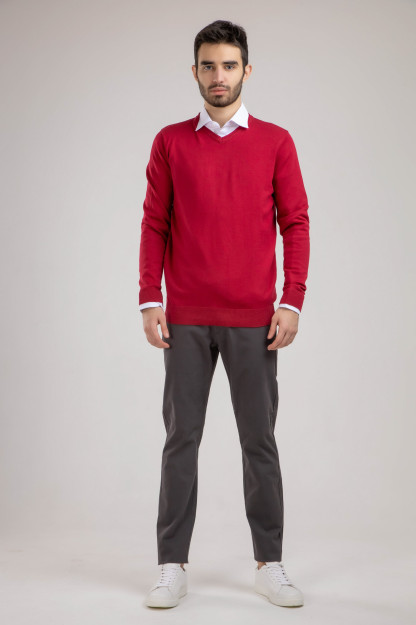 Джемпер Длинный Рукав Terra Pro, для мужчин, мерсиризированный хлопок Dark Red XL AW21CA2N-29-10663