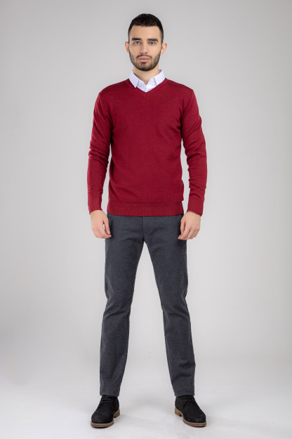 Jumper uzoq qisma Terra Pro, erkaklar uchun, viskon Dark qizil M AW21CA2N-29-10093