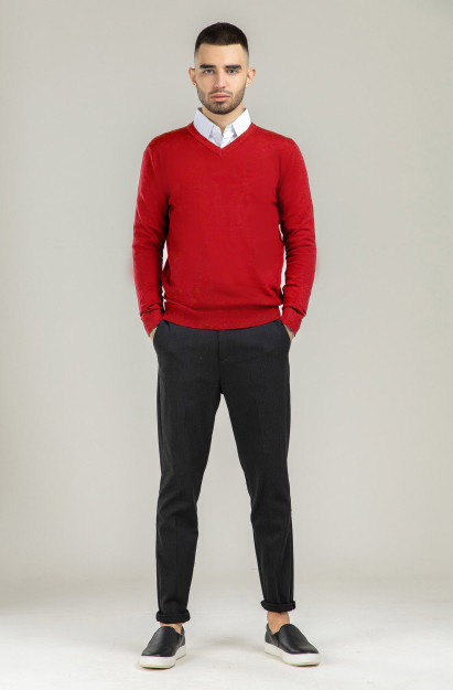 Jumper uzoq qisma Terra Pro, erkaklar uchun, paxta to'q qizil XXL SS21CA2N-29-13-9613