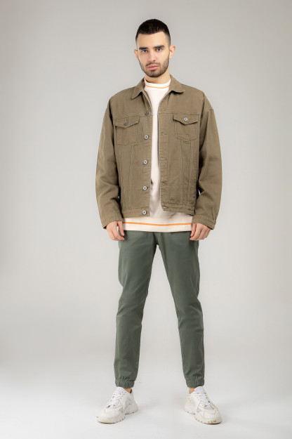 Terra Pro Joggerts, erkaklar uchun, paxta yashil 32 AW21CA3N-39-10391