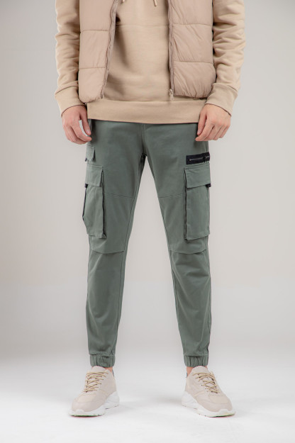 Joggers Terra Pro, erkaklar uchun, xaki paxta 30 AW21CA3N-39-10545