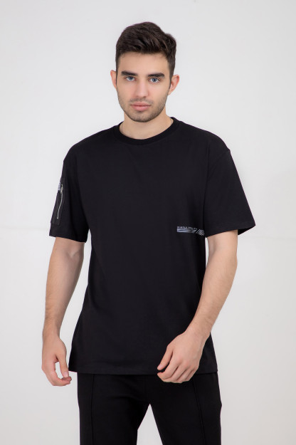 T-shirt qisqa qisma qora L SS22CA2N-25-4-11709