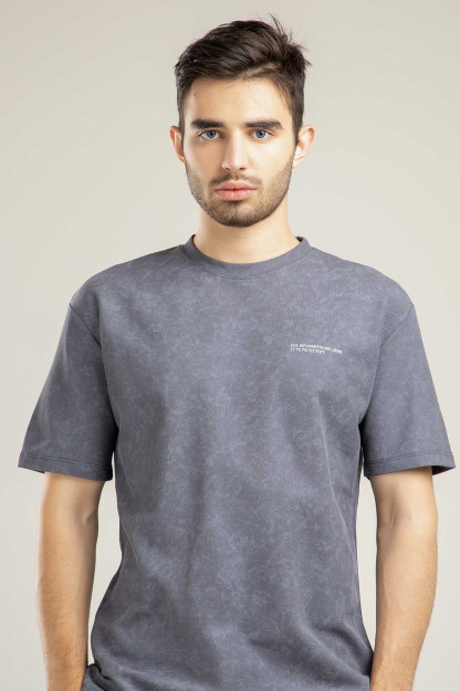 T-shirt qisqa qisma qora kulrang XL AW21CA2N-25-10585
