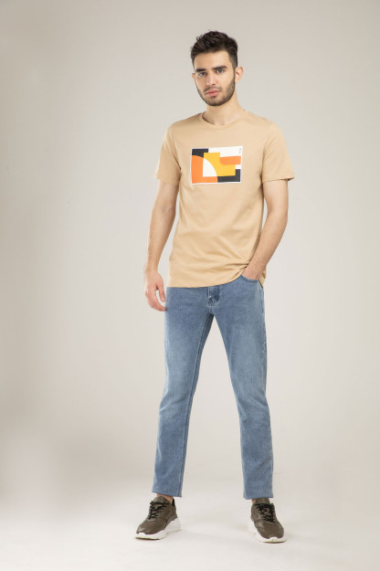 T-shirt qisqa qisma Terra Pro, erkaklar uchun, paxta bej L SS21CA2N-25-14-9520