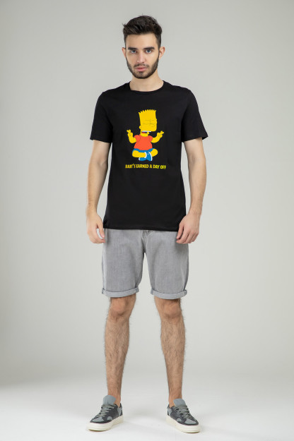 T-shirt qisqa qisma Terra Pro, erkaklar uchun, paxta qora L SS21CA2N-25-10364