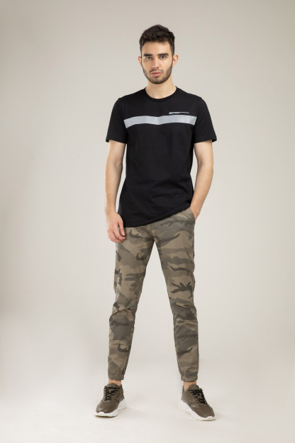 T-shirt qisqa qisma Terra Pro, erkaklar uchun, paxta qora S SS21CA2N-25-10004