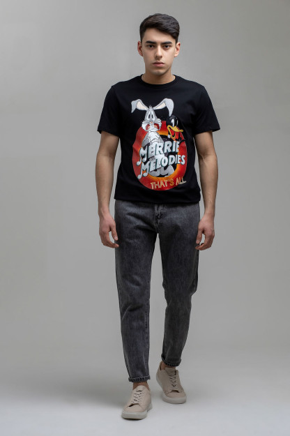 T-shirt qisqa qisma Terra Pro, erkaklar uchun, paxta qora S SS21CA2N-25-4-9517