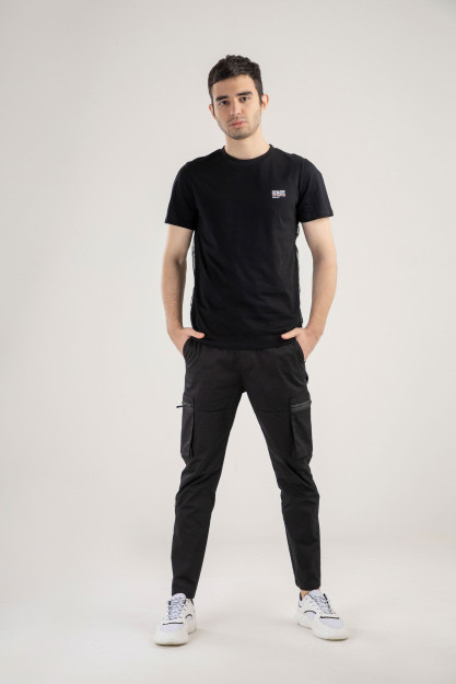 T-shirt qisqa qisma Terra Pro, erkaklar uchun, paxta qora S SS21CA2N-25-4-9562