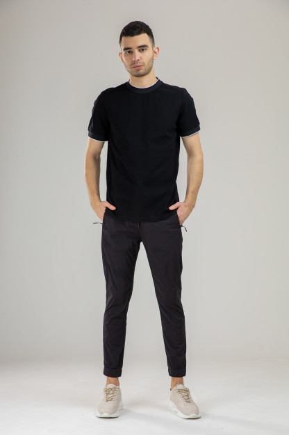 T-shirt qisqa qisma Terra Pro, erkaklar uchun, paxta qora XL SS21CA2N-25-4-9460