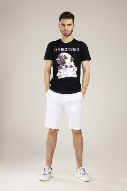 T-shirt qisqa qisma Terra Pro, erkaklar uchun, paxta qora XL SS21CA2N-25-4-9554