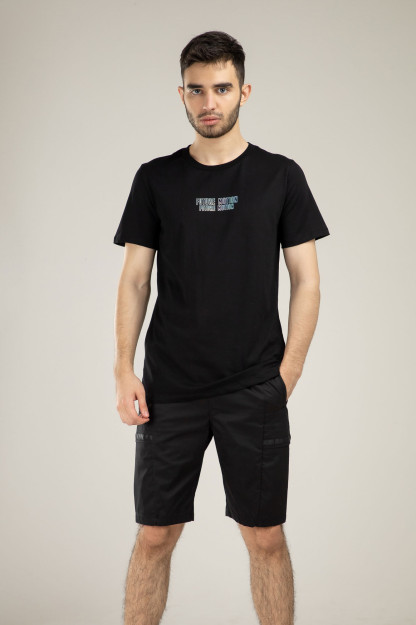T-shirt qisqa qisma Terra Pro, erkaklar uchun, paxta qora XL SS21CA2N-25-10032