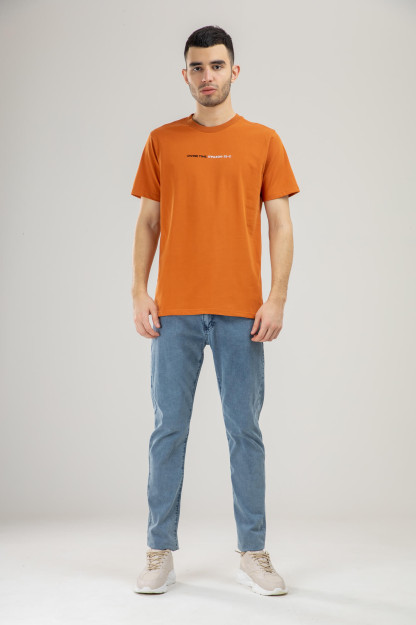 T-shirt qisqa qisma Terra Pro, erkaklar uchun, paxta Clay Brown L SS21CA2N-25-9997