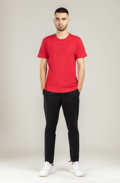 T-shirt qisqa qisma Terra Pro, erkaklar uchun, paxta to'q qizil M SS21CA2N-25-13-9720