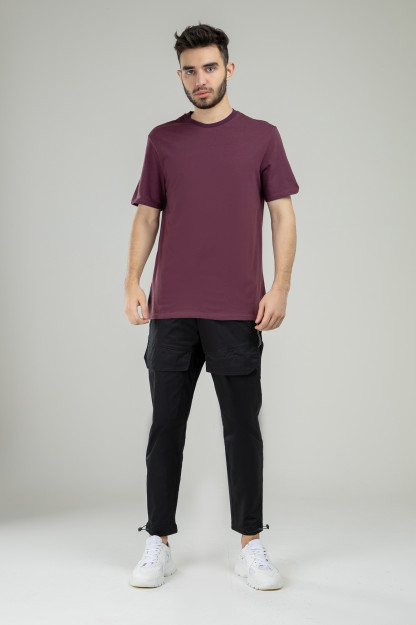 T-shirt qisqa qisma Terra Pro, erkaklar uchun, paxta to'q qizil M SS21CA2N-25-10390