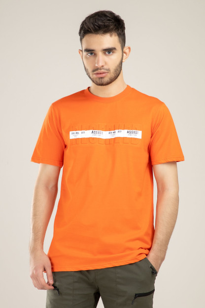 T-shirt qisqa qisma Terra Pro, erkaklar uchun, paxta apelsin L SS21CA2N-25-10106