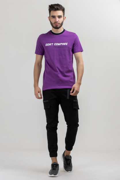 T-shirt qisqa qisma Terra Pro, erkaklar uchun, paxta Violet XL AW20CA2N-25-11-9022