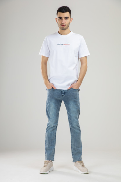 T-shirt qisqa qisma Terra Pro, erkaklar uchun, paxta oq M SS21CA2N-25-9997