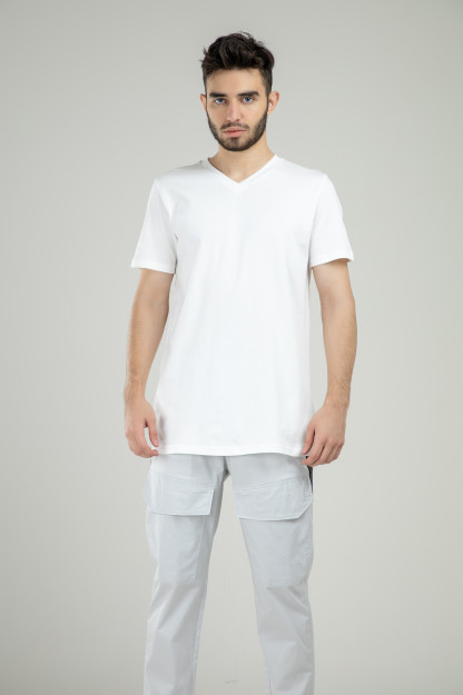 T-shirt qisqa qisma Terra Pro, erkaklar uchun, paxta oq S SS21CA2N-25-10048
