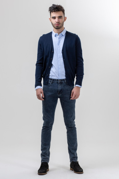 Кардиган Короткая Длина Terra Pro, для мужчин, хлопок -Midnight Blue L AW20CA2N-33-8-8629