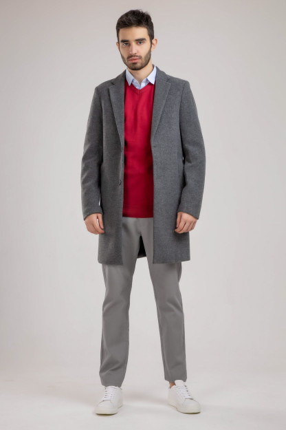 Пальто длинная длина Grey 52 AW21CA1N-35-10613