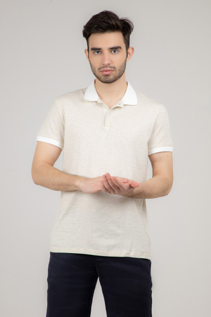 Поло короткий рукав Beige M SS22CA2N-17-14-10951