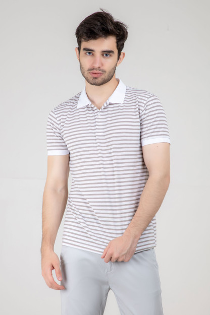 Polo qisqa qisma bej S SS22CA2N-17-14-10808