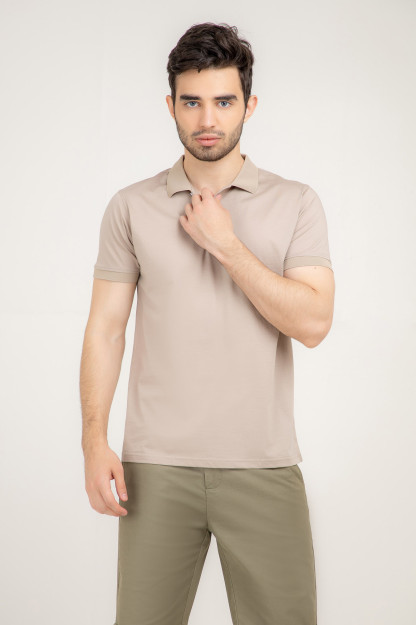 Поло короткий рукав Beige S SS22CA2N-17-14-10801