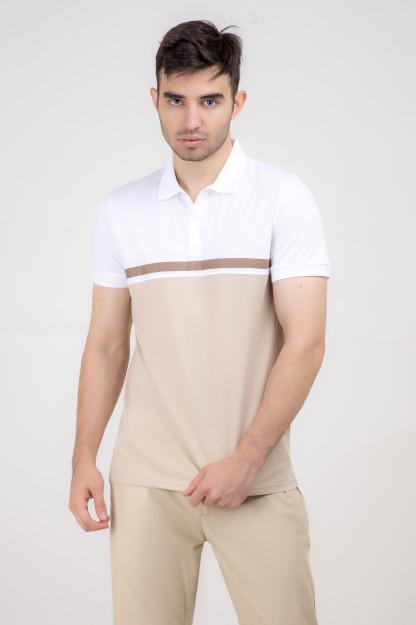 Polo qisqa qisma bej XXL SS22CA2N-17-14-11766