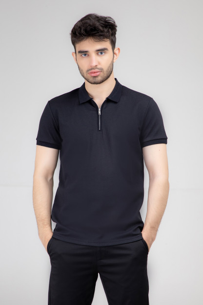 Polo qisqa qisma qora L SS22CA2N-17-4-11371