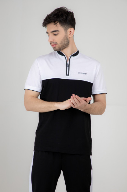 Polo qisqa qisma qora XL SS22CA2N-17-4-11332