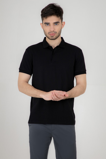 Polo qisqa qisma qora XL SS22CA2N-17-4-11315