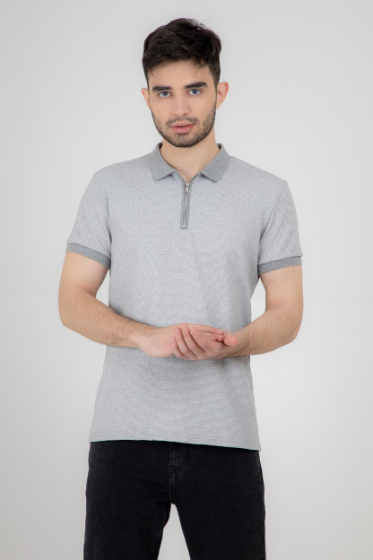 Polo qisqa qisma kulrang S SS22CA2N-17-40-11370
