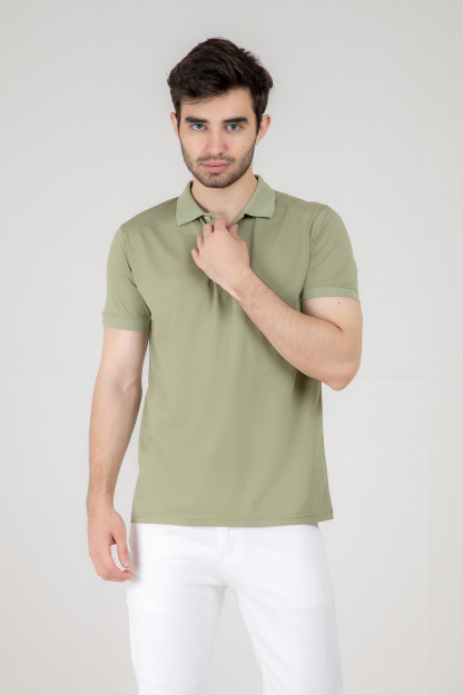 Polo qisqa qisma xaki S SS22CA2N-17-21-10798