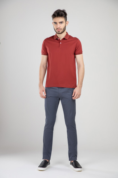 Polo qisqa qisma Terra Pro, erkaklar uchun, mercerized paxta Dark Red S SS21CA2N-17-10122