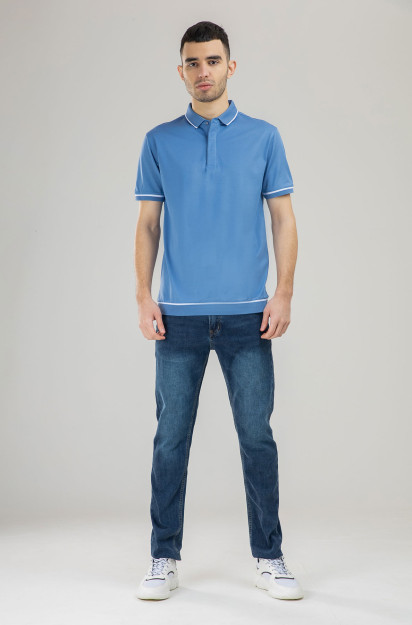 Поло Короткий Рукав Terra Pro, для мужчин, мерсиризированный хлопок Blue L SS21CA2N-17-5-9565