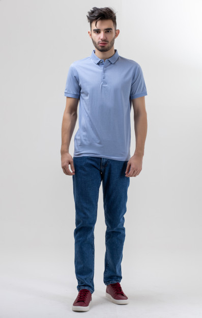 Polo qisqa qisma Terra Pro, erkaklar uchun, mercirized paxta Blue S AW20CA2N-17-5-8957