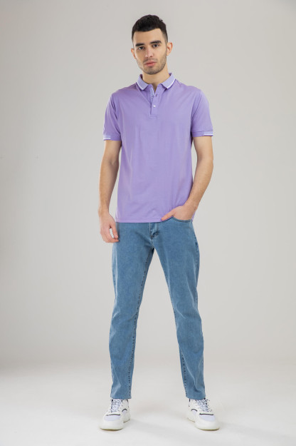 Polo qisqa qisma Terra Pro, erkaklar uchun, mercirized paxta Lilac XXL SS21CA2N-17-9963