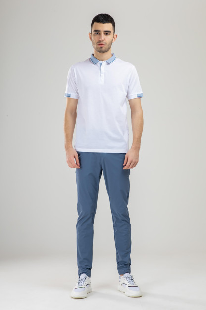 Polo qisqa qisma Terra Pro, erkaklar uchun, mercirized paxta oq XL SS21CA2N-17-9963