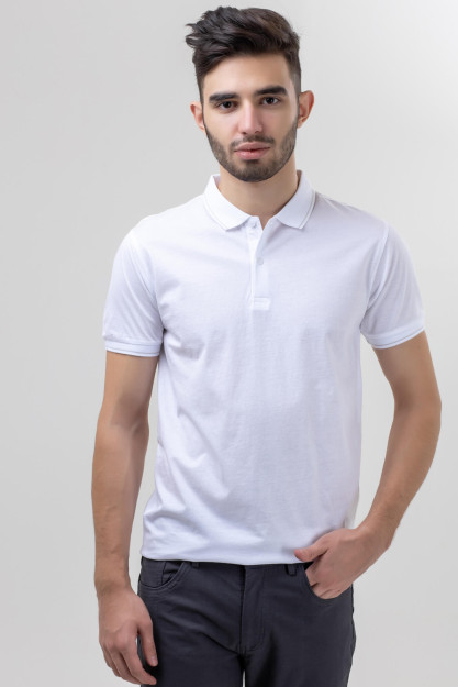 Поло Короткий Рукав Terra Pro, для мужчин, мерсиризированный хлопок White XL AW20CA2N-17-1-8964