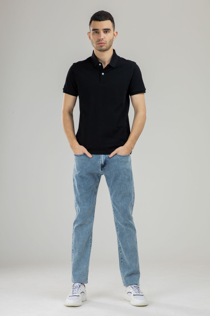 Polo qisqa qisma Terra Pro, erkaklar uchun, paxta qora XL SS21CA2N-17-4-9739