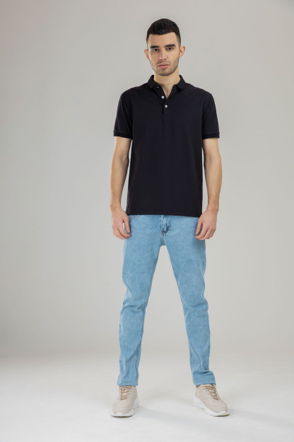 Polo qisqa qisma Terra Pro, erkaklar uchun, paxta qora XL SS21CA2N-17-4-9601