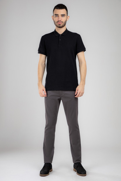 Polo qisqa qisma Terra Pro, erkaklar uchun, paxta qora XL AW21CA2N-17-10421