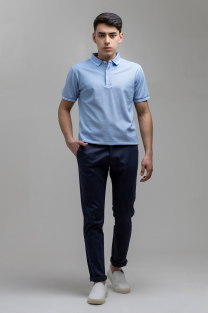 Polo qisqa qisma Terra Pro, erkaklar uchun, paxta ko'k XXL SS21CA2N-17-5-9602